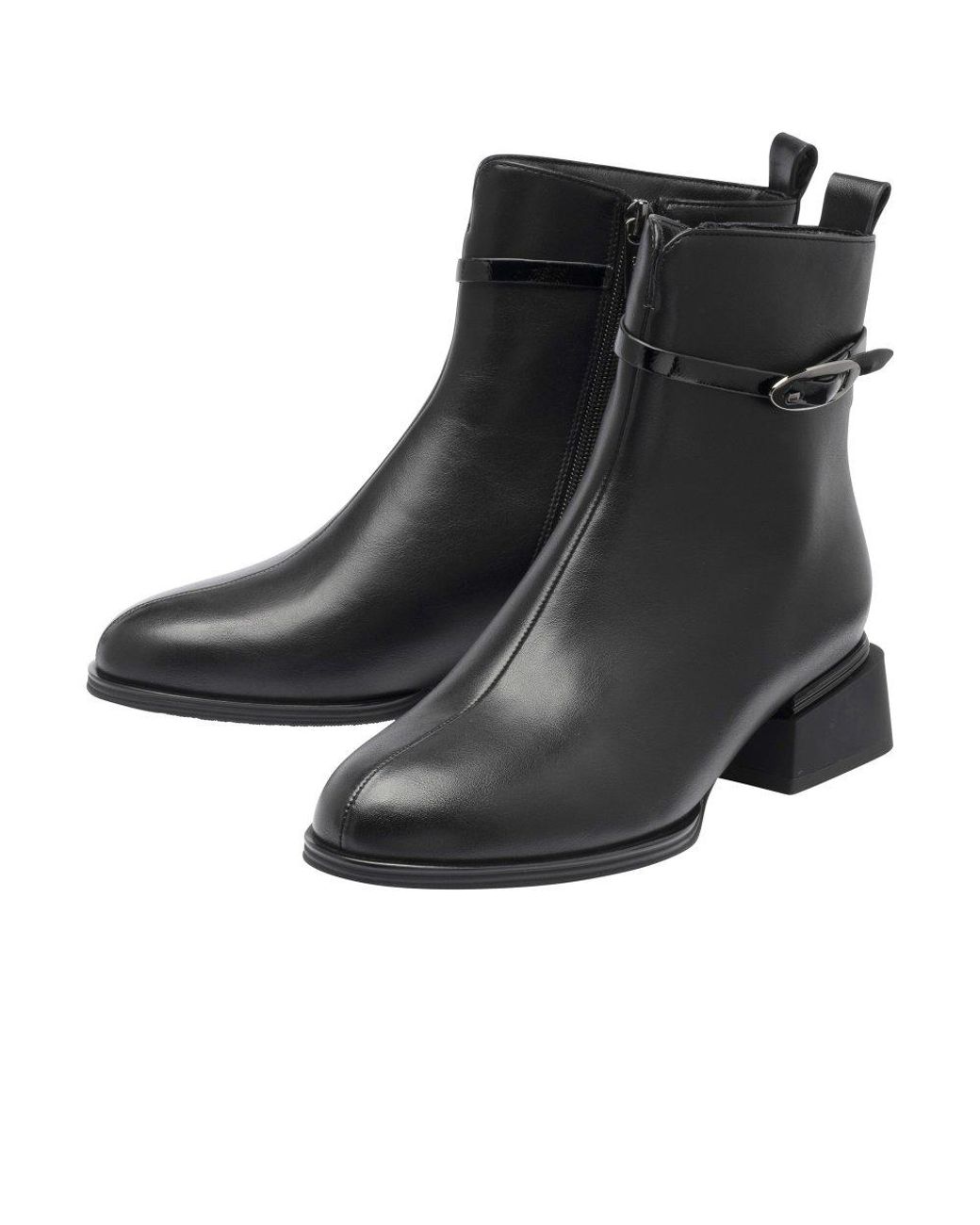 Lotus Black Unez Ankle Boots