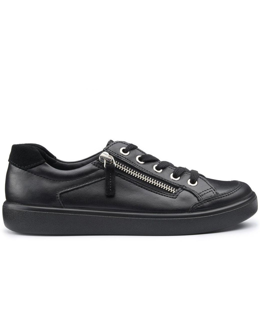 Hotter Black Chase Ii Casual Trainers