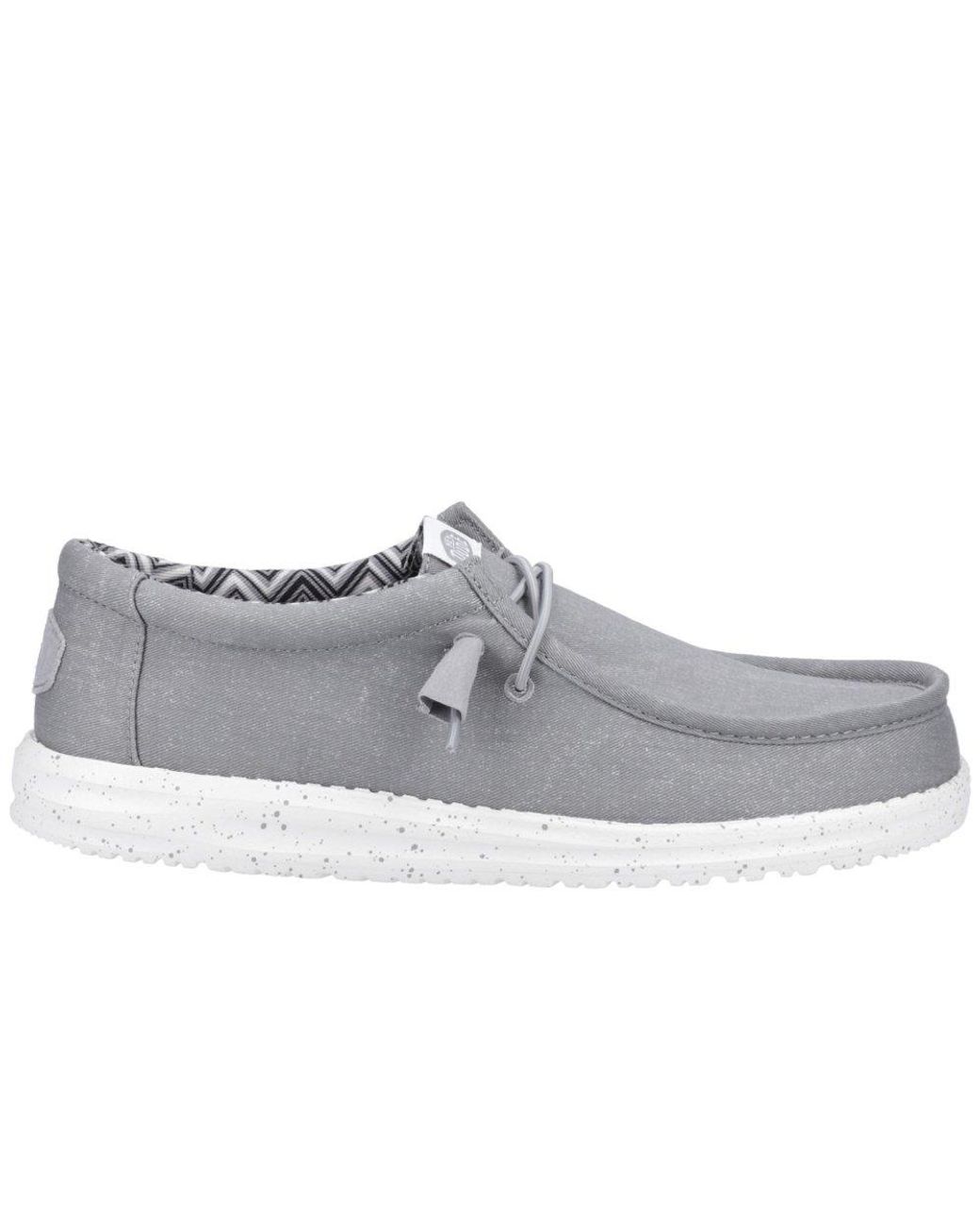 HeyDude Black Wally Canvas Shoes for men