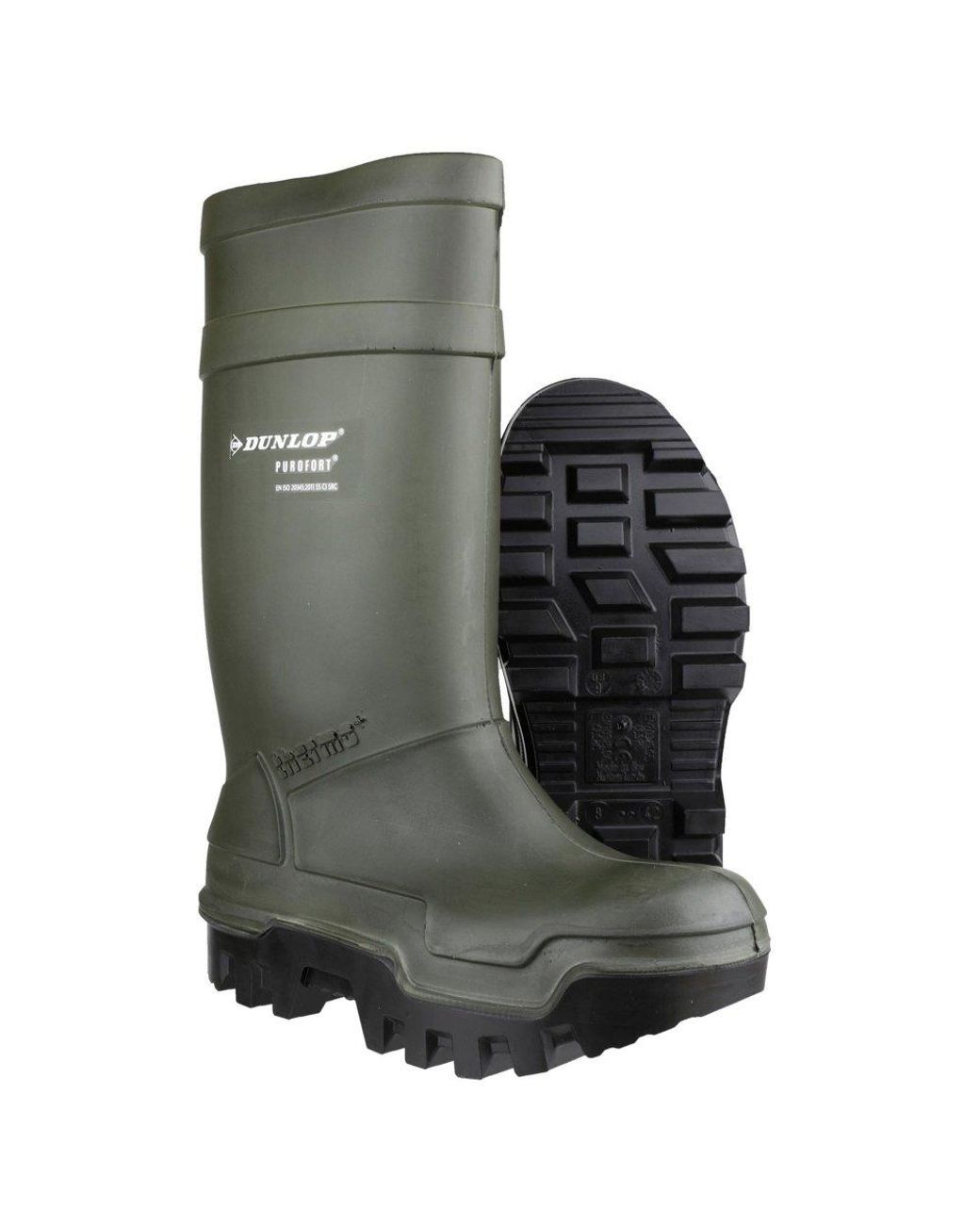 Dunlop purofort thermo plus full safety green wellington clearance