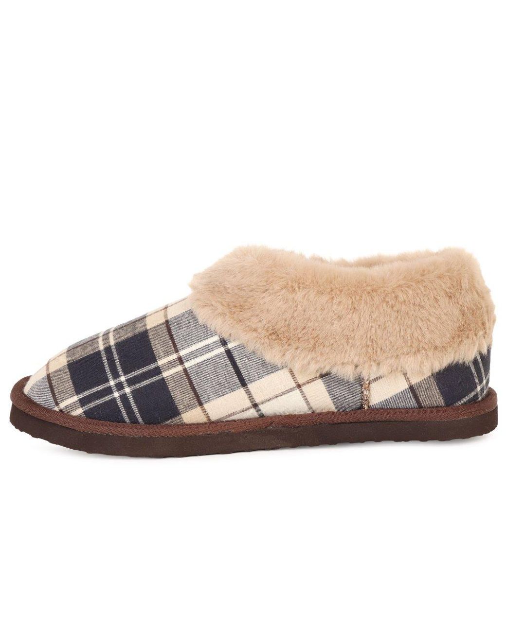 Barbour Pink Eloise Tartan Bootie Slippers