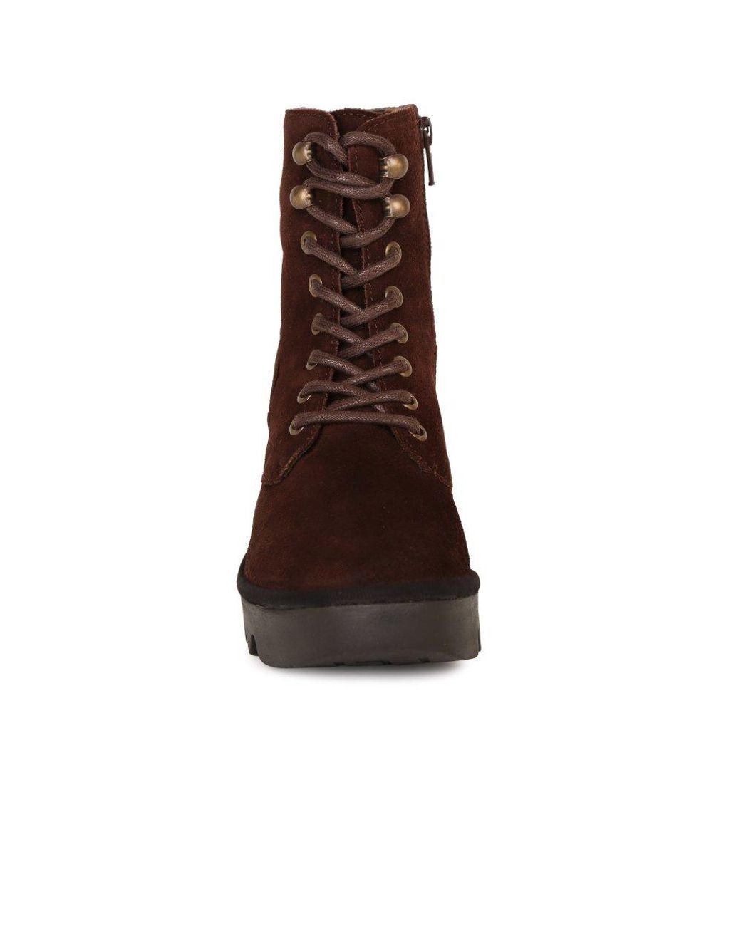Fly London Brown Birr Wedge Heel Boots