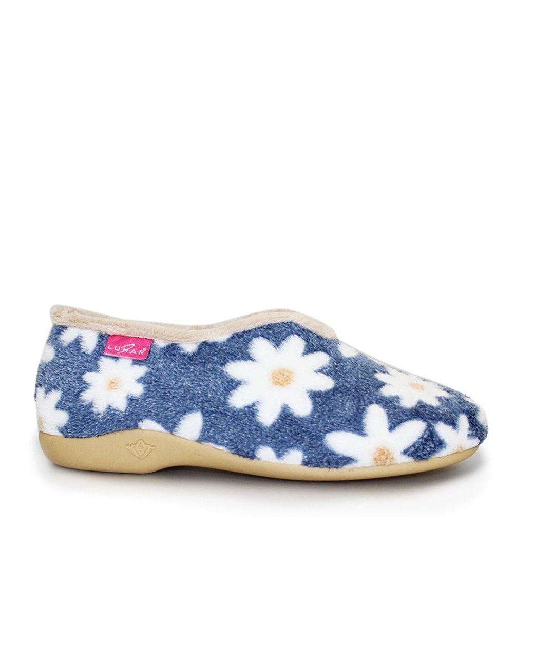 Lunar Blue Daisy Slippers