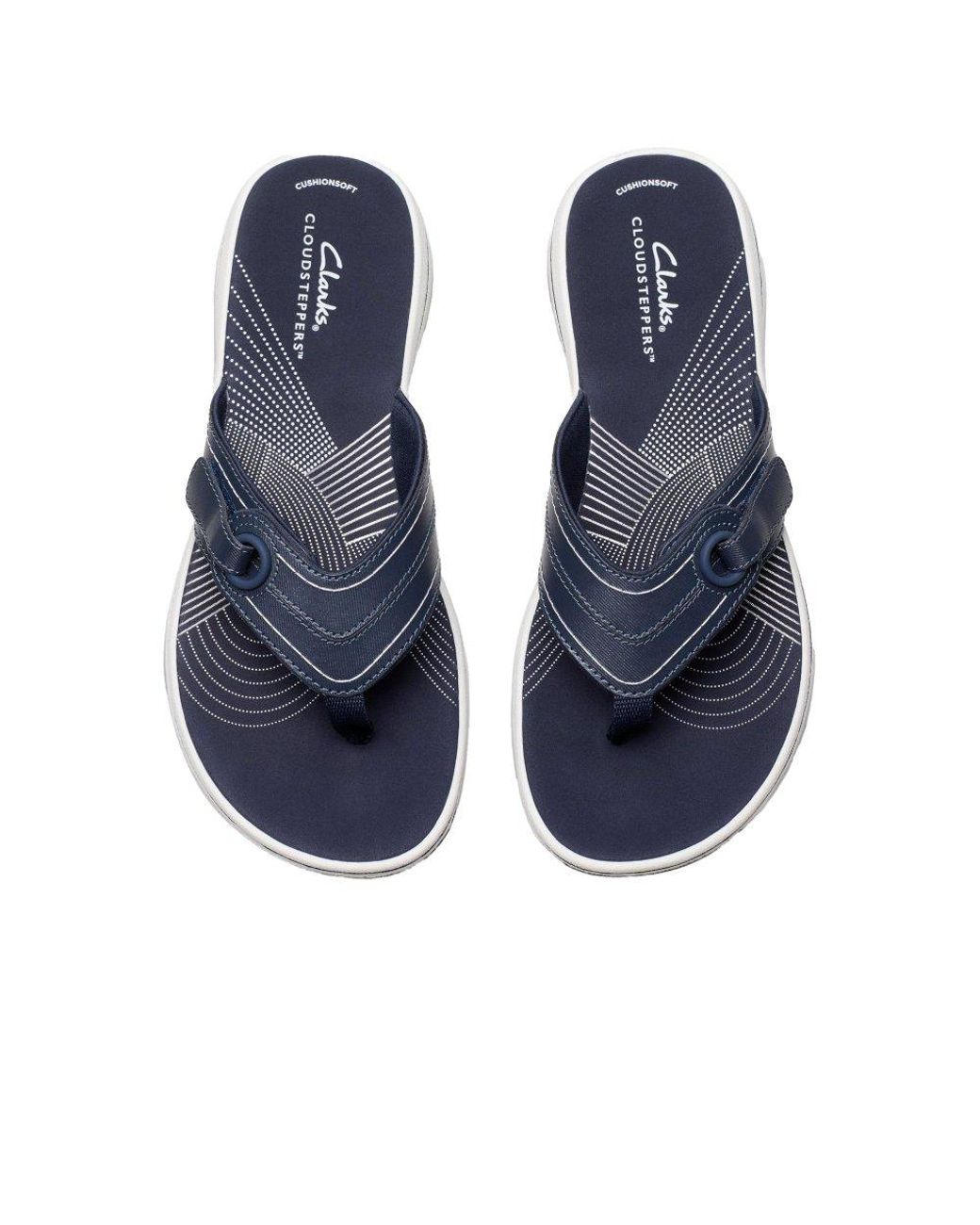 Clarks Blue Brinkley Reyna Toe Post Sandals