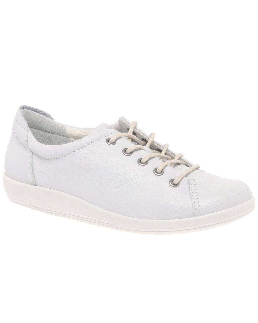 Ecco White Soft 2.0 Tie Shoe Size