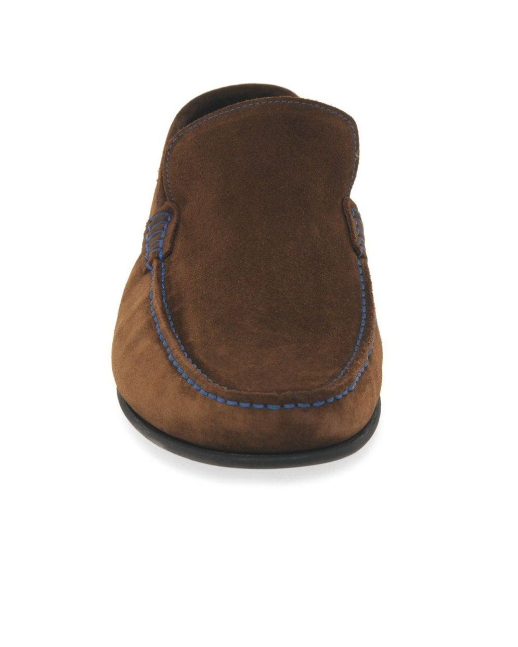Loake Brown Nicholson Suede Moccasin Shoes for men