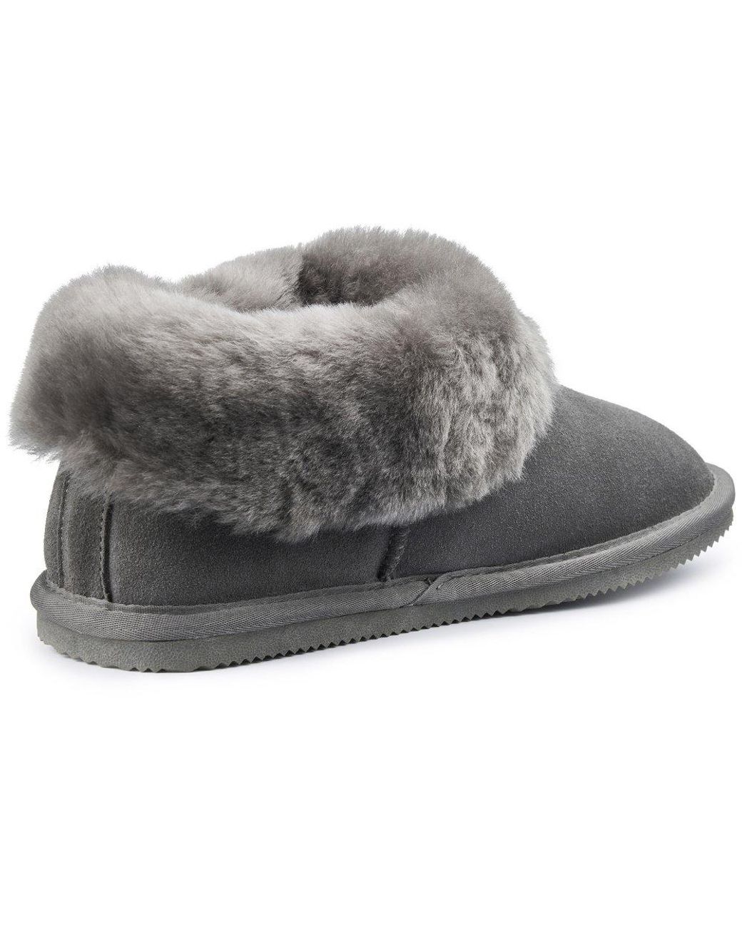 Hotter Gray Hug Slipper Boots