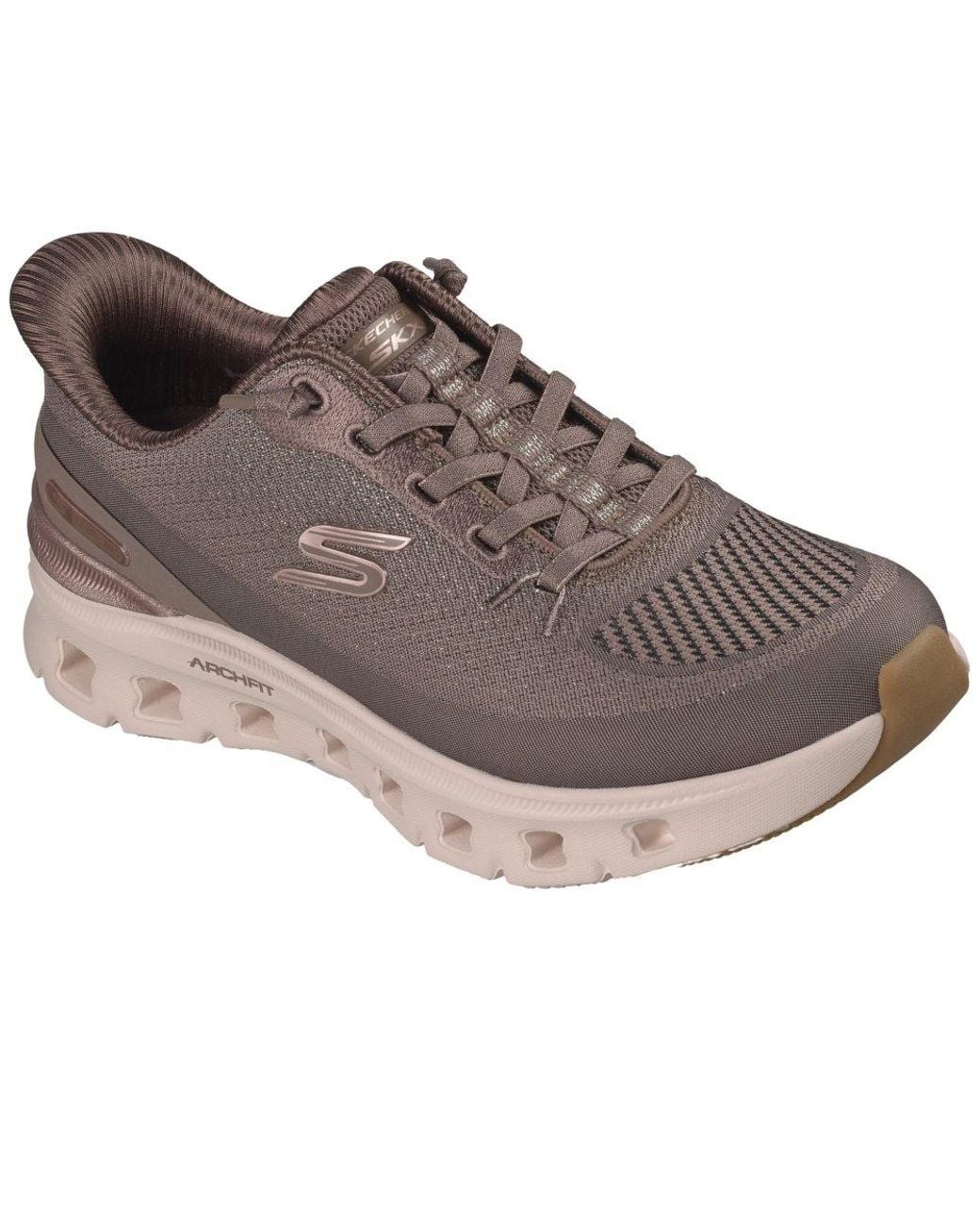 Skechers Gray Arch Fit Glide-Step Pro Golden Pace Trainers