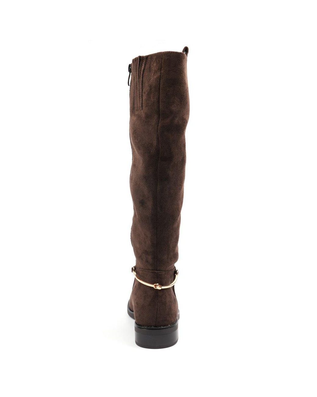 Lunar Brown Kesha Knee High Boots