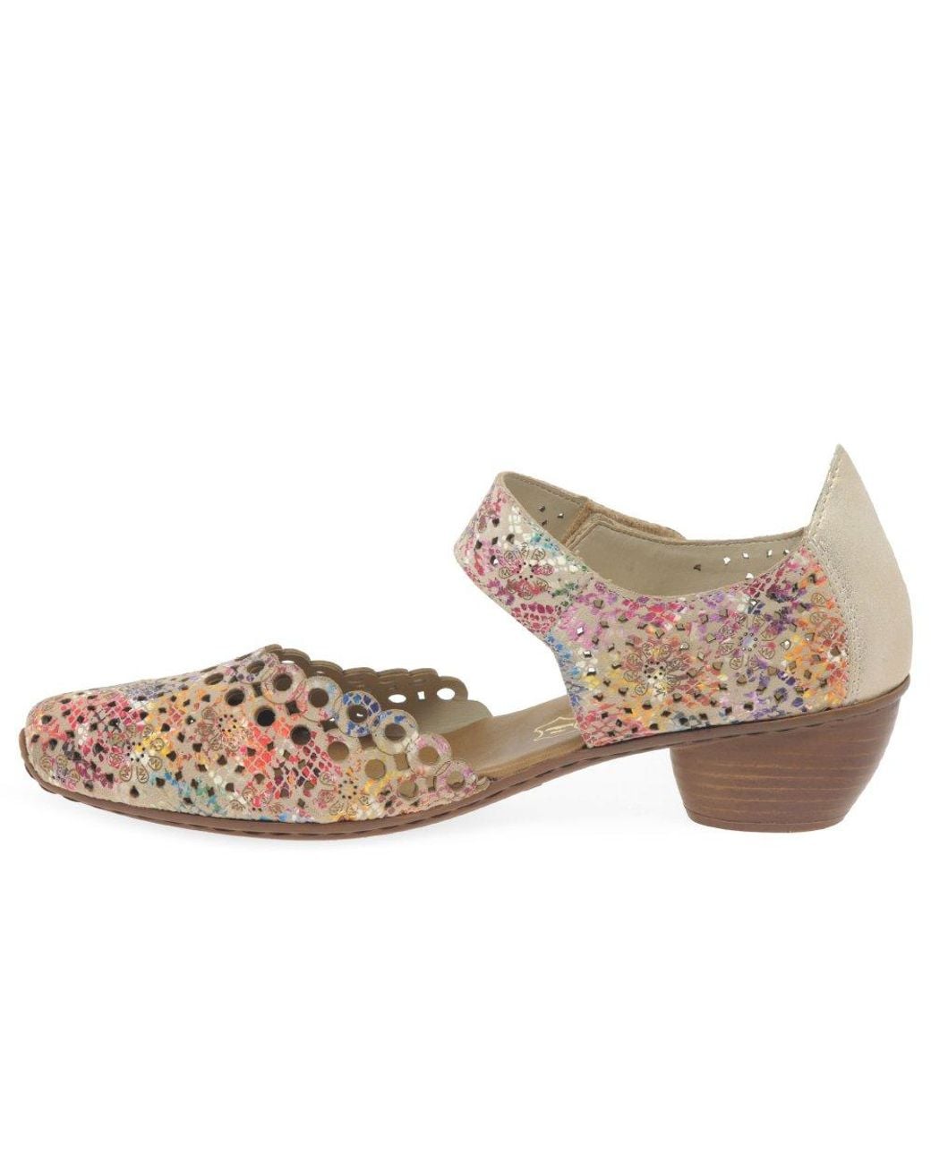 Rieker Brown Pia Open Court Shoes
