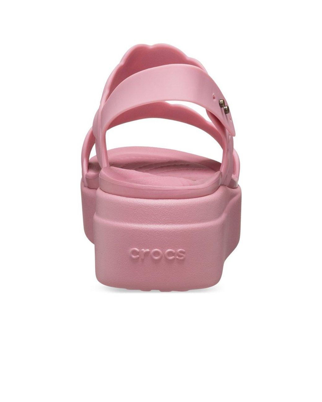 CROCSTM Pink Brooklyn Woven Low Wedge Sandals