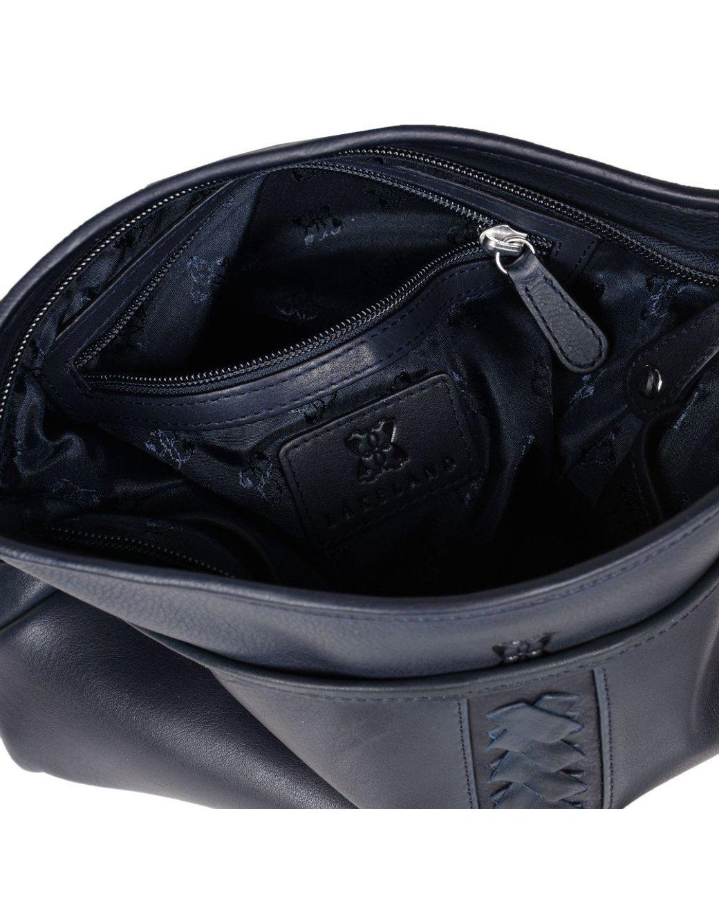 Lakeland Leather Blue Farlam Messenger Bag