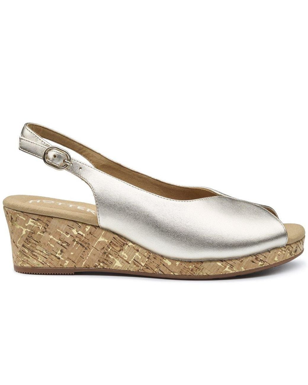 Hotter Metallic Atlantic Wedge Sandals