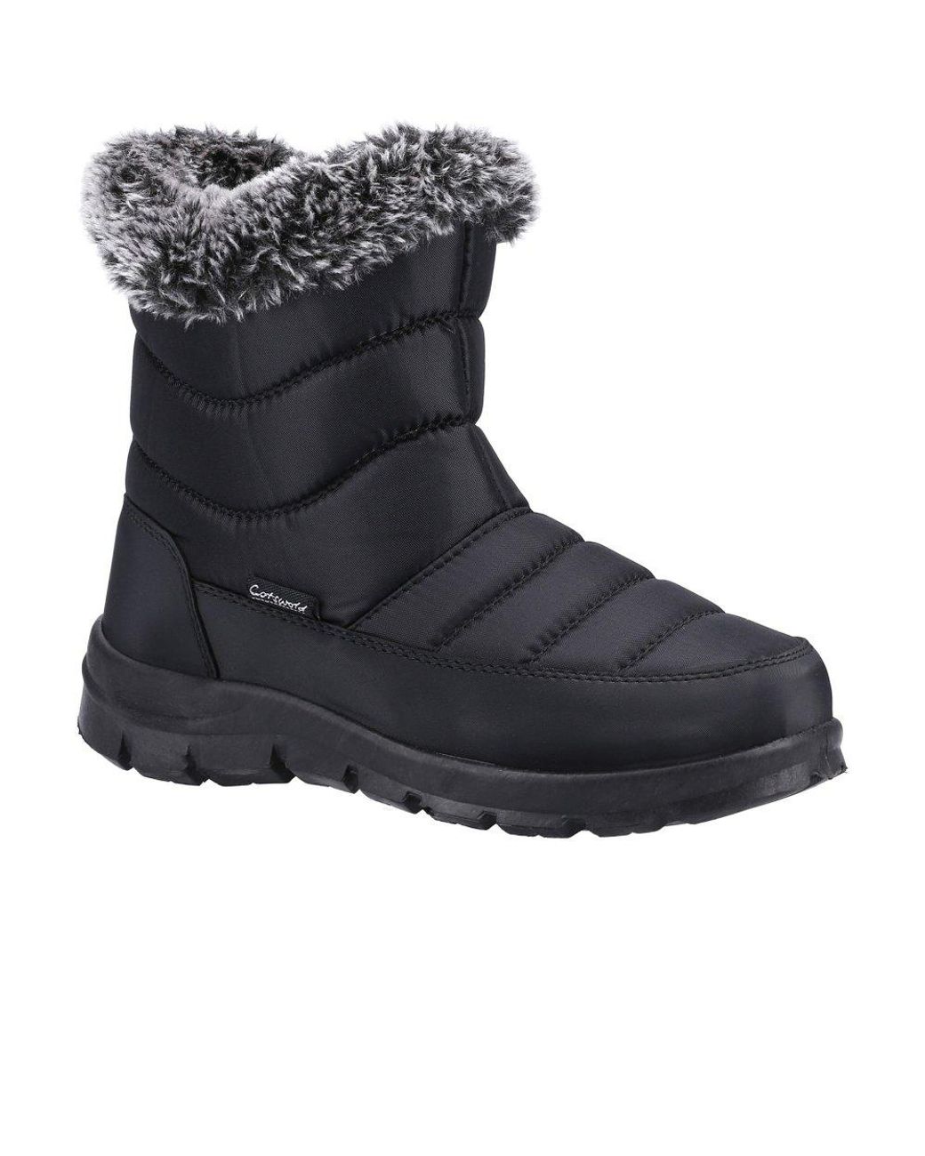 Cotswold Black Longleat Snow Boots