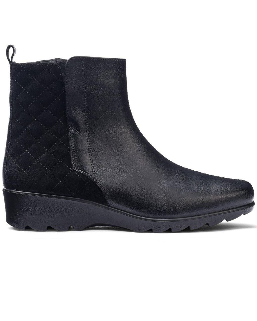 Hotter Black Eton Wide Fit Ankle Boots