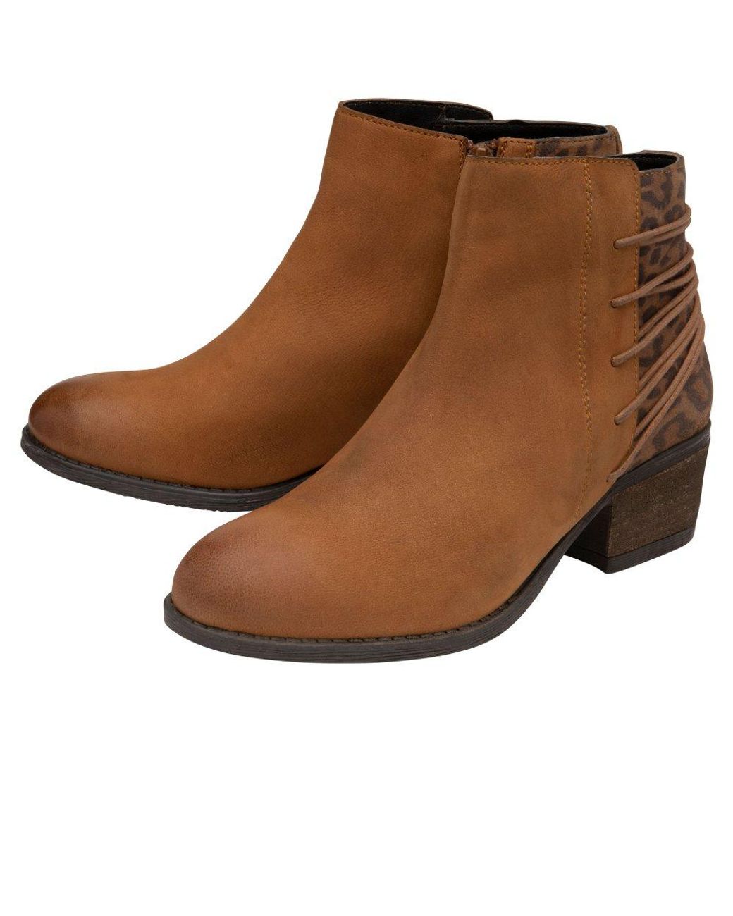 Lotus Brown Etta Ankle Boots