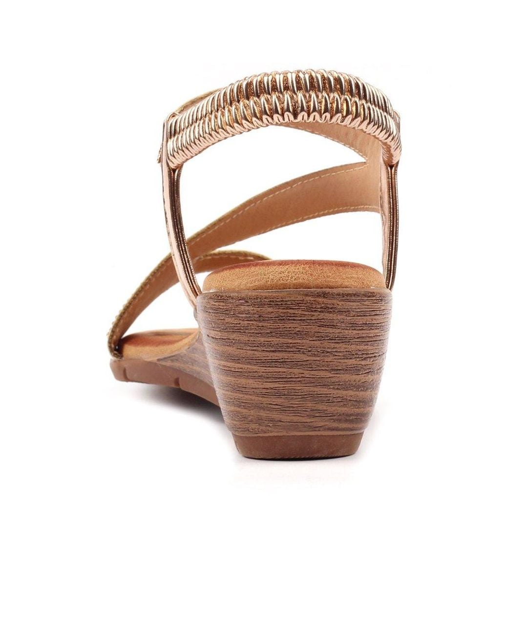 Lunar (GRS) Brown Darci Wedge Sandals