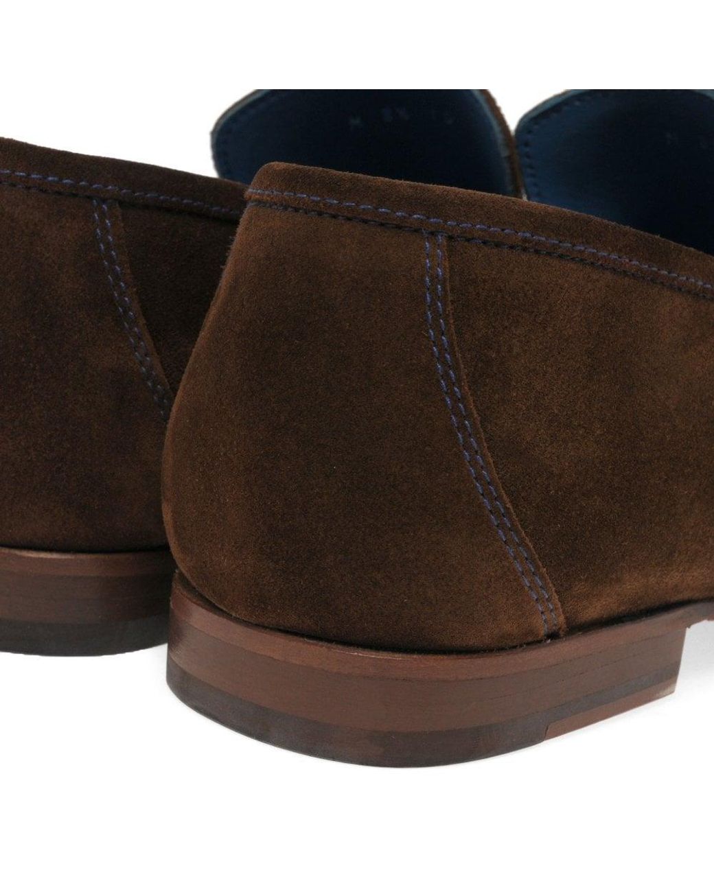 Loake Brown Nicholson Suede Moccasin Shoes for men