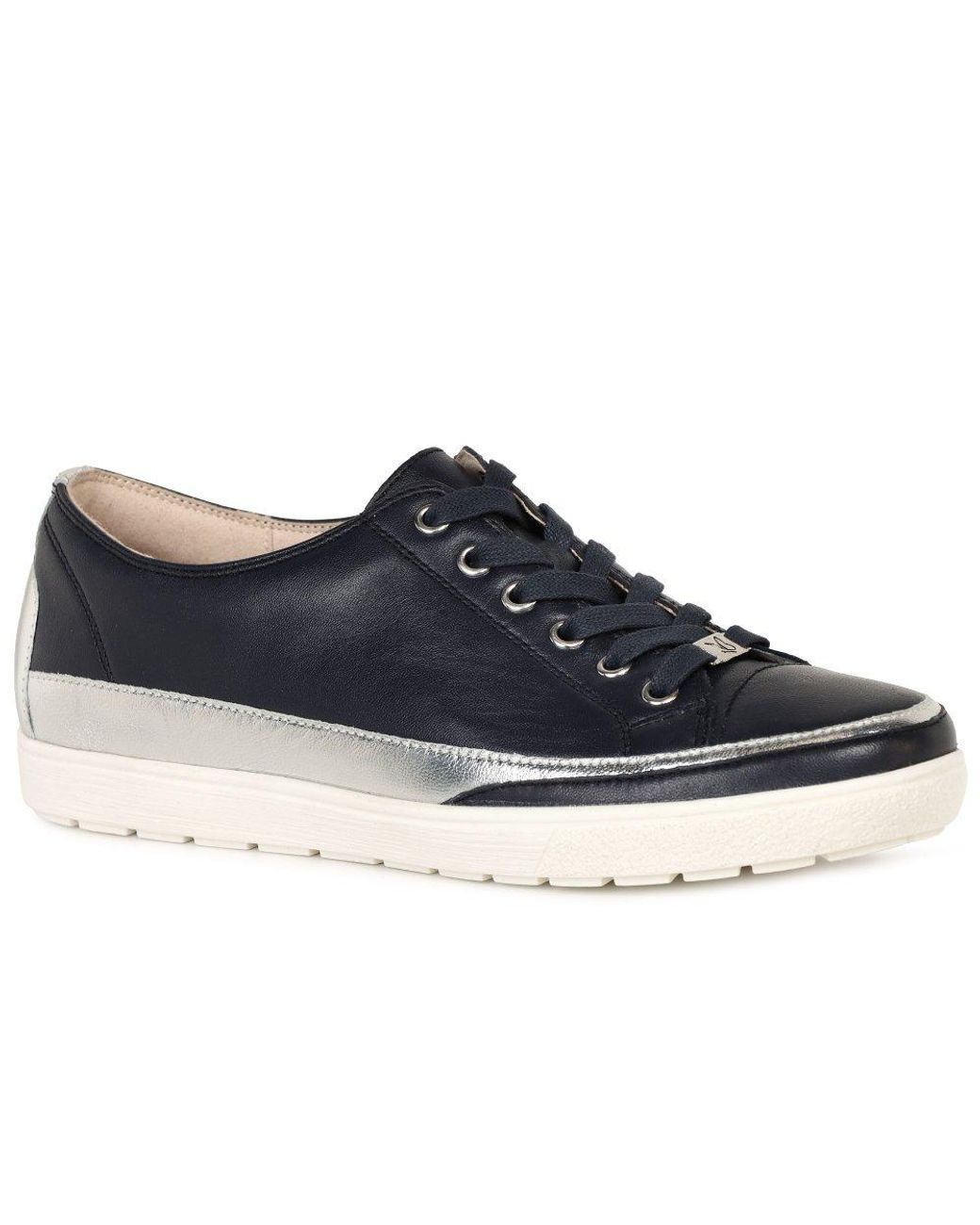 Caprice White Star Casual Lace Up Trainers