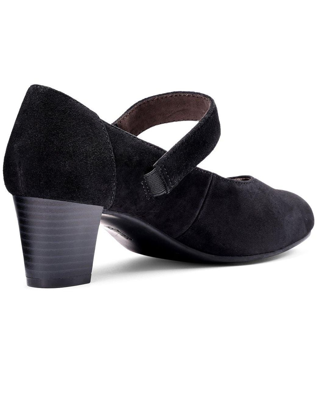 Hotter Black Duet Wide Fit Mary Jane Shoes