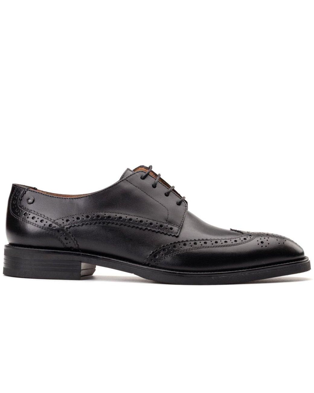 Base London Black Pocket Brogues for men