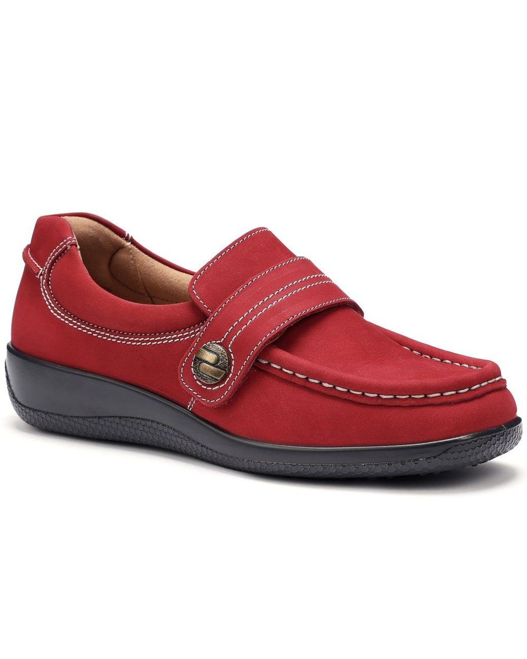 Hotter Red Wendy Ii Wide Fit Loafers