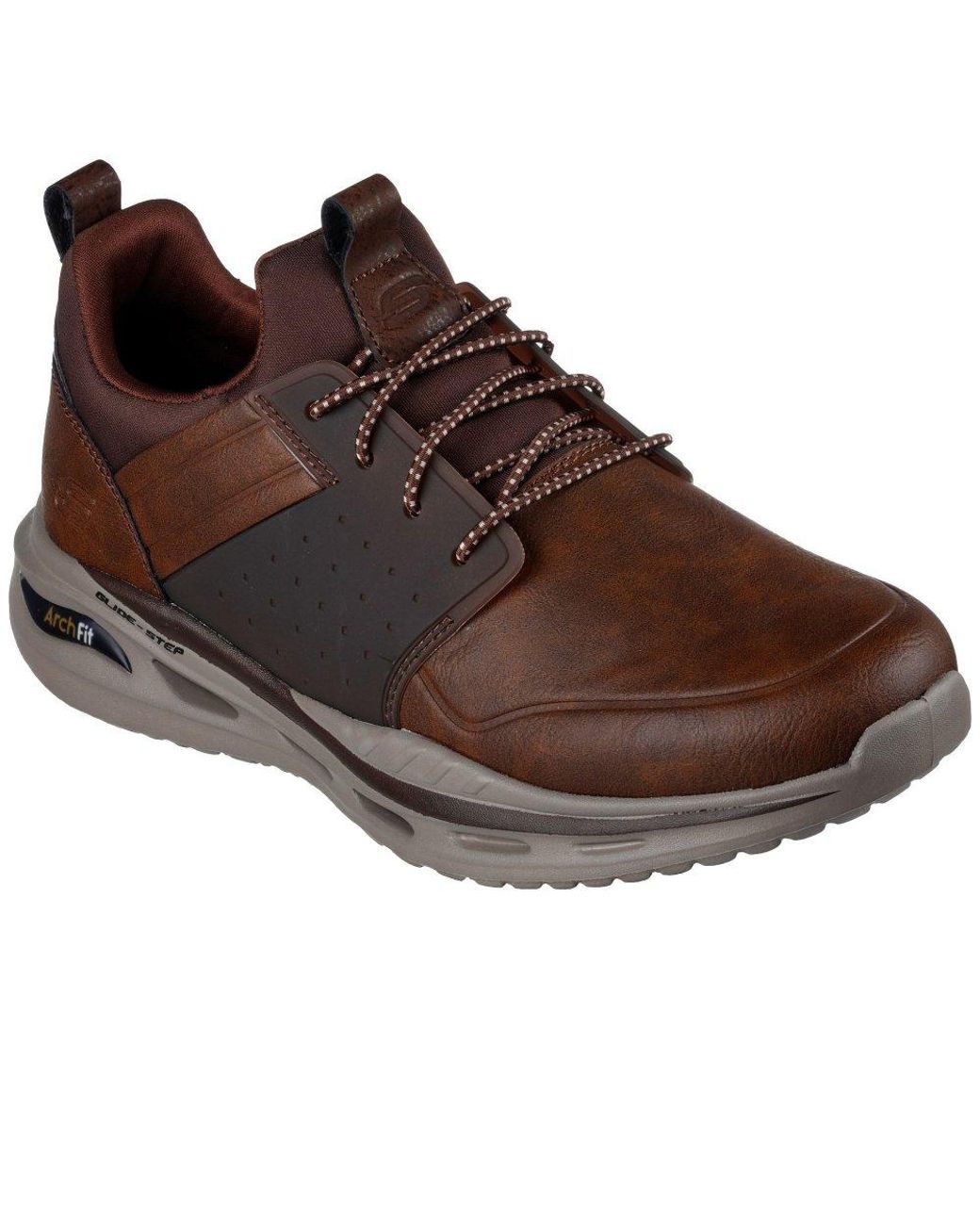 Skechers Arch Fit Orvan Pollick Trainers in Brown for Men | Lyst UK