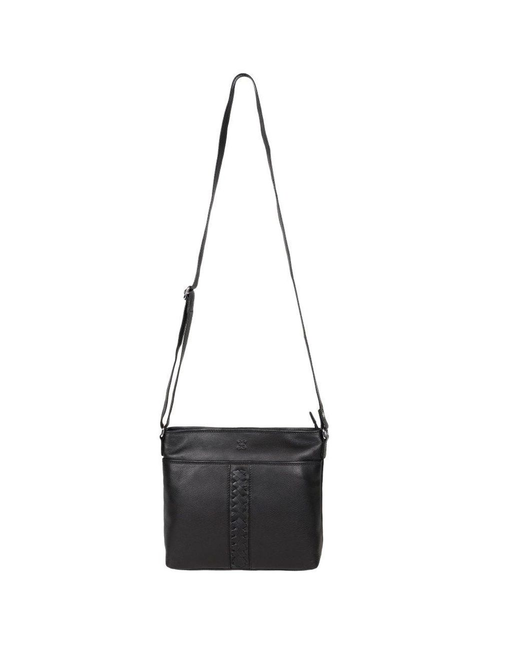 Lakeland Leather Black Farlam Messenger Bag
