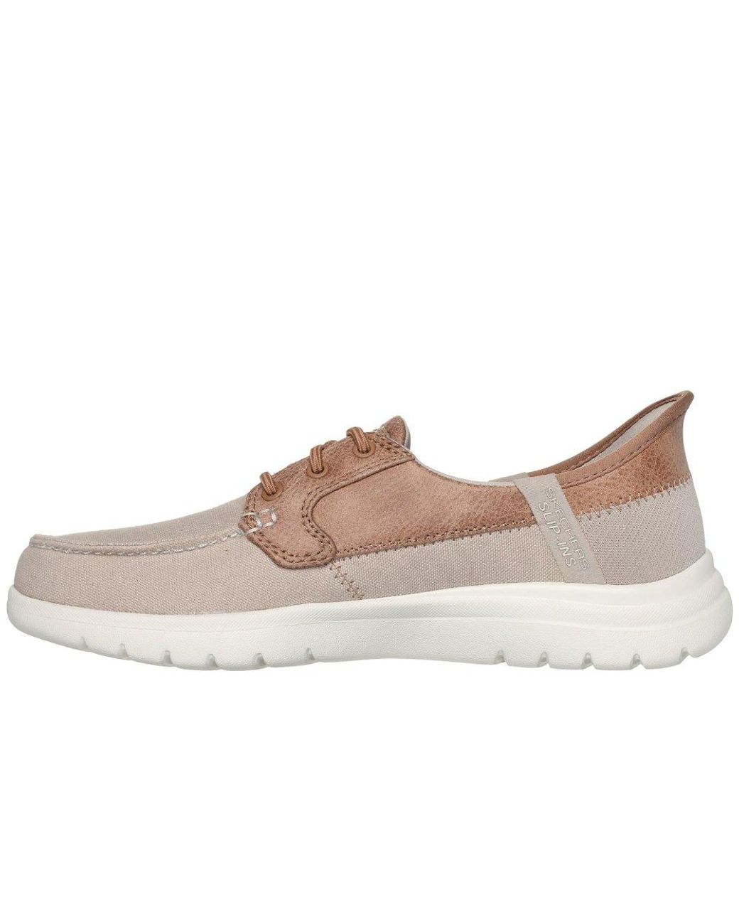 Skechers Gray On-The-Go Flex Palmilla Boat Trainers