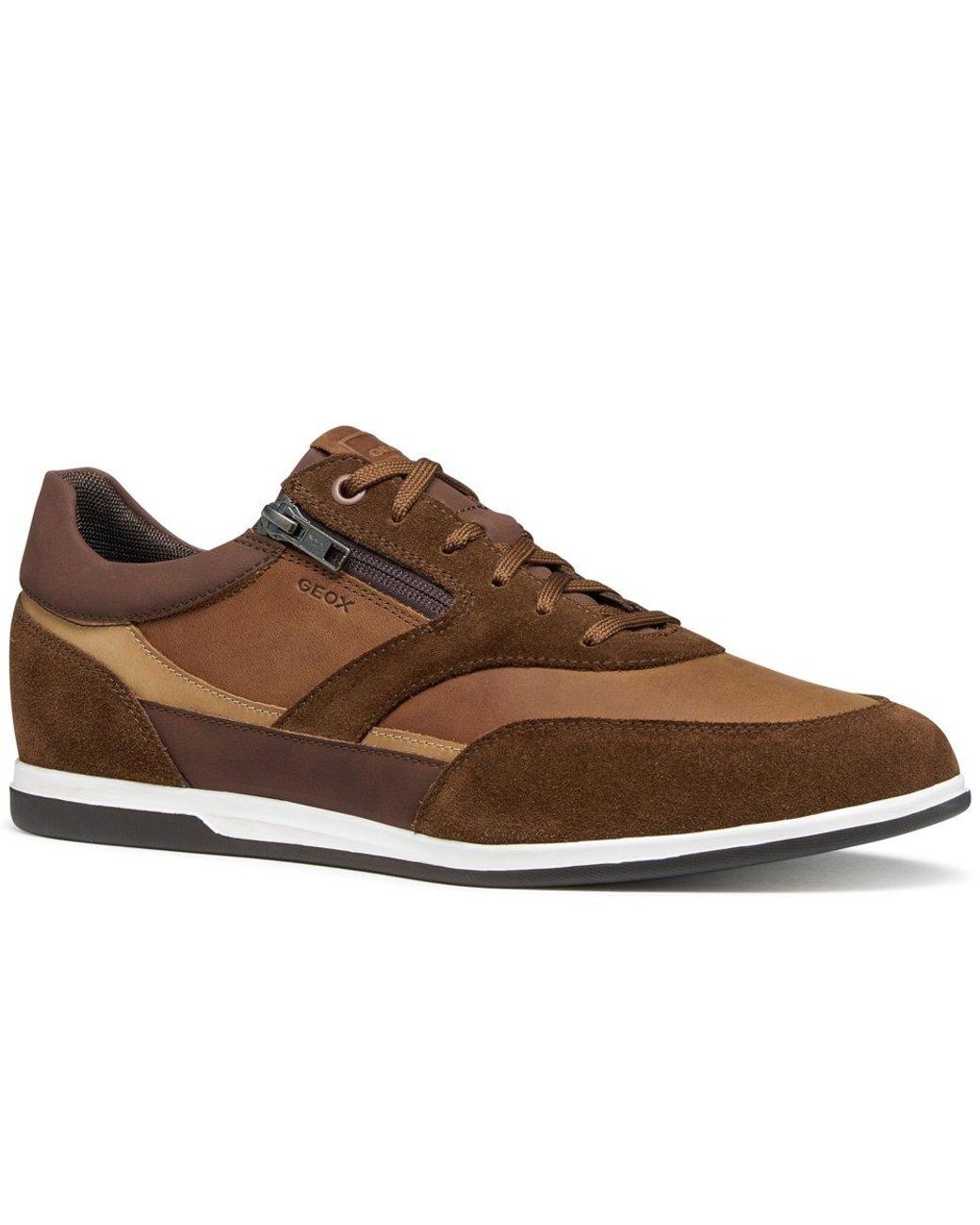 Geox Brown U Renan A Trainers for men
