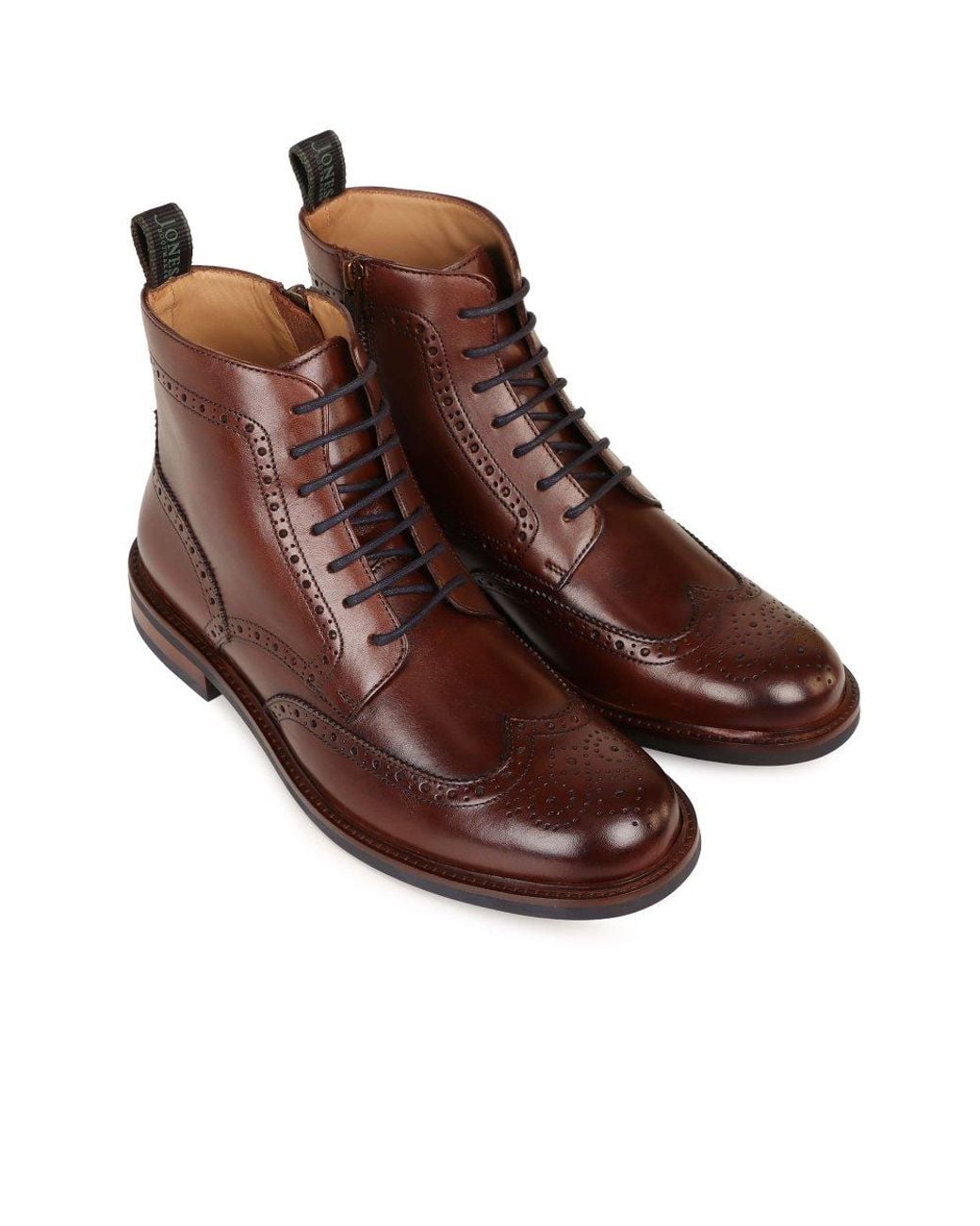 Jones Bootmaker Brown Fletcher Brogue Boots for men
