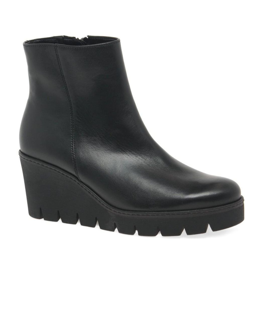 Gabor Utopia Wedge Heel Ankle Boots in Black | Lyst Canada