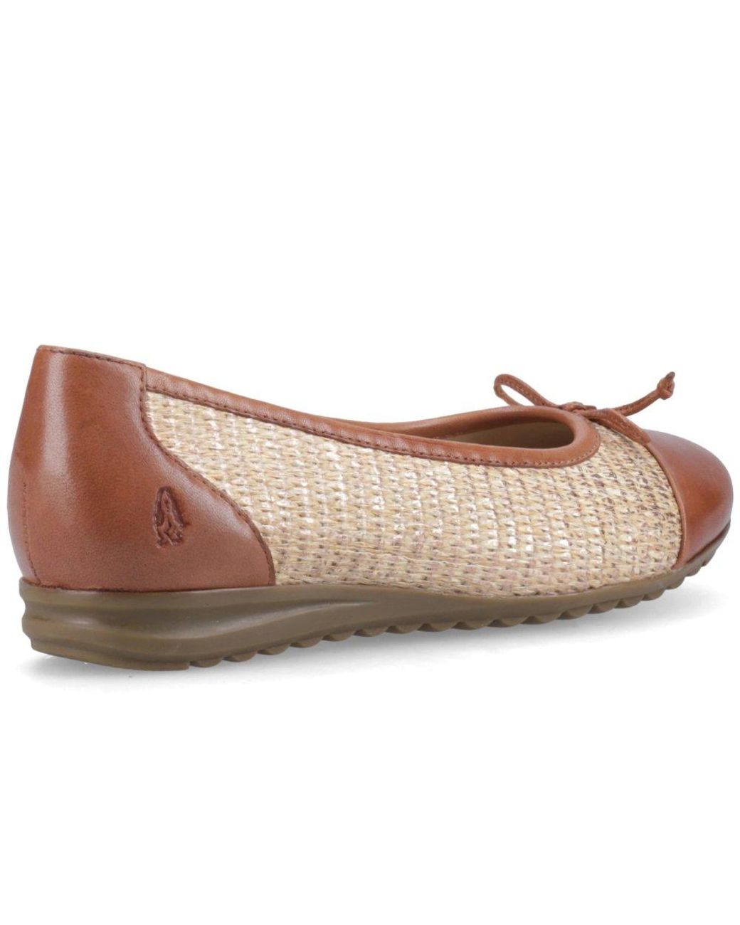 Hush Puppies Brown Laurie Toe Cap Ballerinas