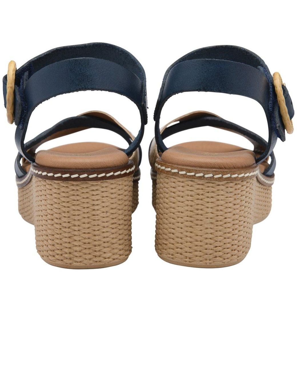 Lotus Blue Amalia Wedge Sandals
