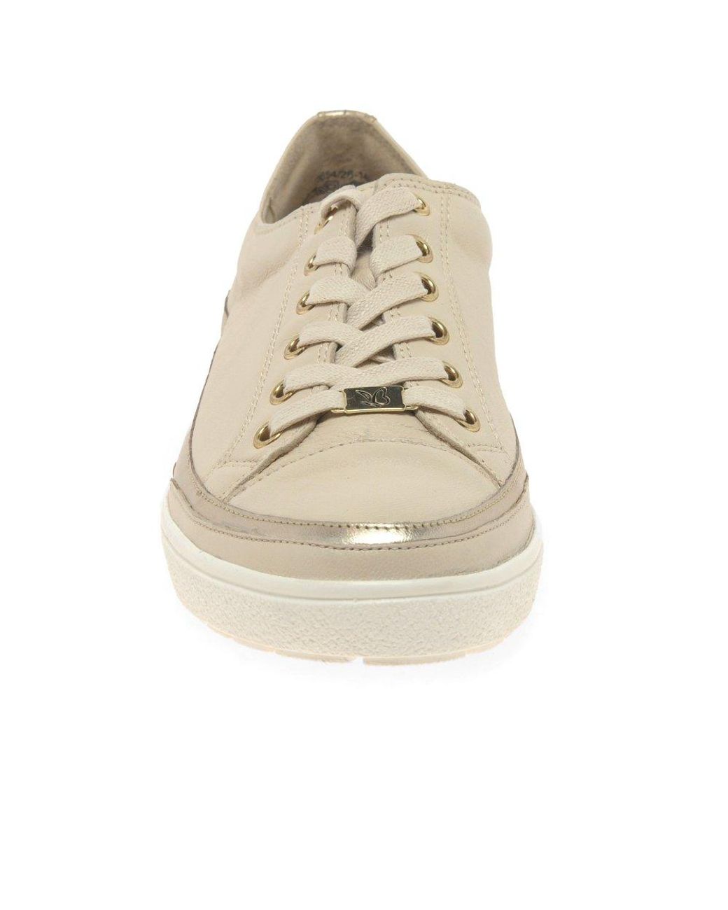 Caprice White Star Casual Lace Up Trainers