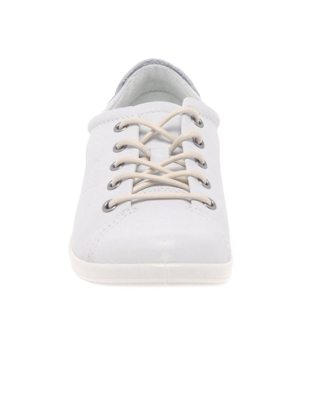Ecco White Soft 2.0 Tie Shoe Size