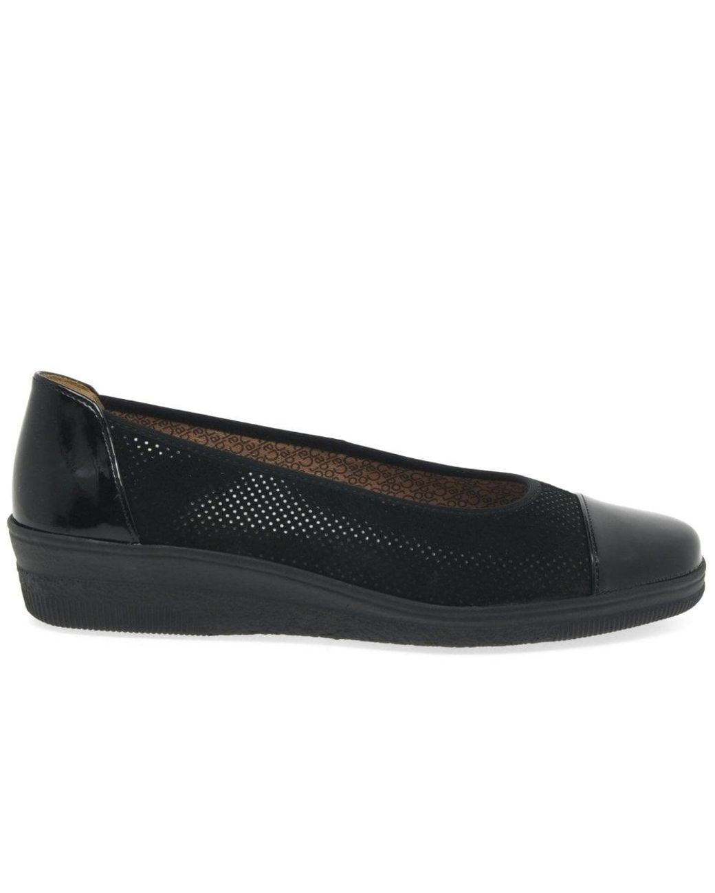 gabor black wedge shoes