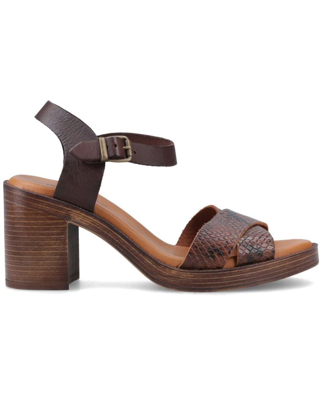 Hush Puppies Brown Georgia Heeled Sandals