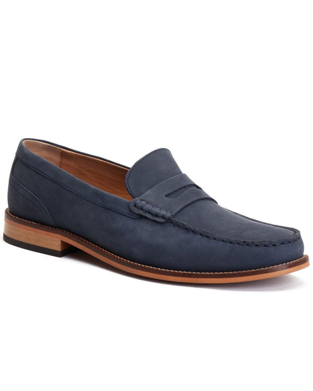 Base London Blue Garfield Penny Loafer for men