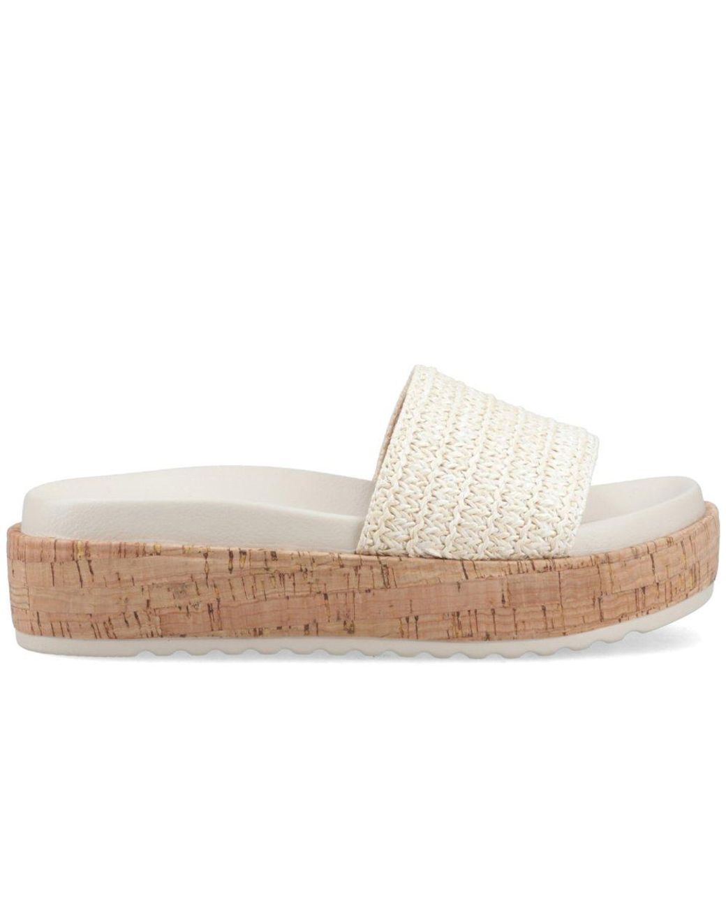 Rocket Dog White Faye Alti Raffia Sandals