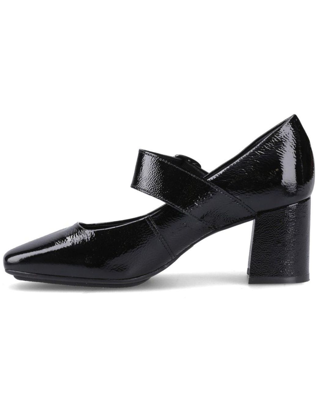 Hush Puppies Black Celcilia Buckle Court Shoes