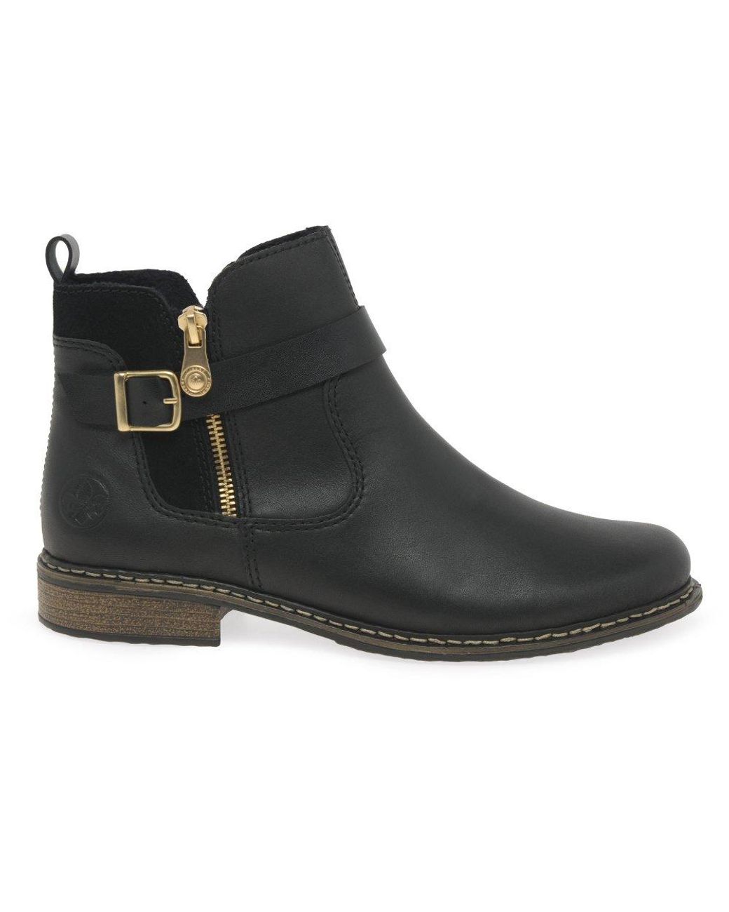 Rieker Black Bobbi Ankle Boots