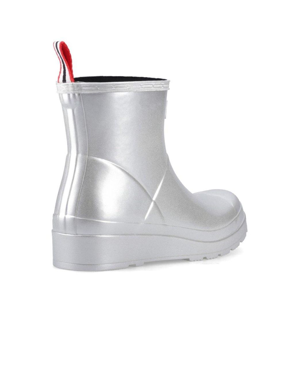 Hunter White Play Short Wellingtons