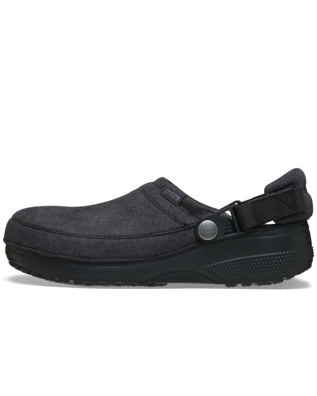 CROCSTM Black Classic Crafted Vegan Suede Clogs