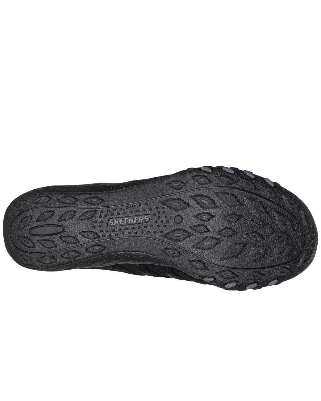 Skechers Black Breathe-Easy Roll-With-Me Wide Trainers