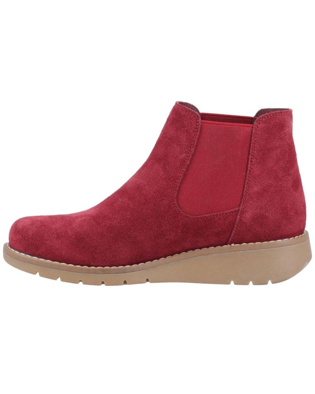 Hush Puppies Red Leonie Suede Boots