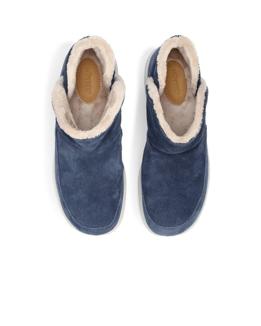 Hotter Blue Adore Wide Fit Slippers