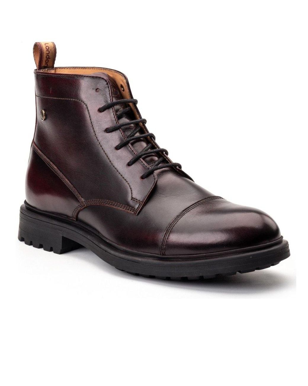 Base London Brown Boulton Toe Cap Boots for men