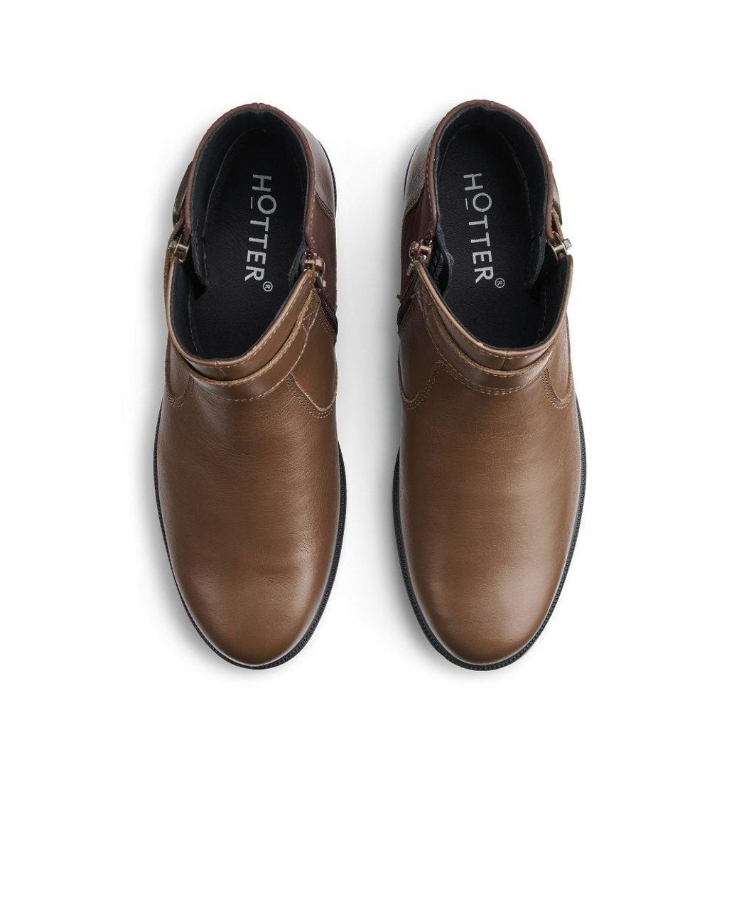 Hotter Brown Kingston Wide Fit Ankle Boots