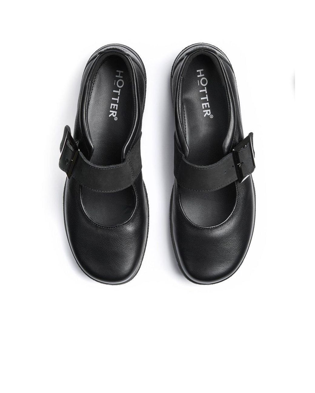 Hotter Penny Mary Jane Extra Wide Fit Shoes in Black | Lyst Canada